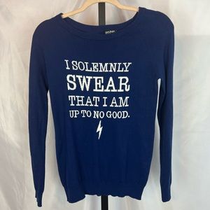 Harry Potter “Solemnly Swear” Graphic Sweater, size XS